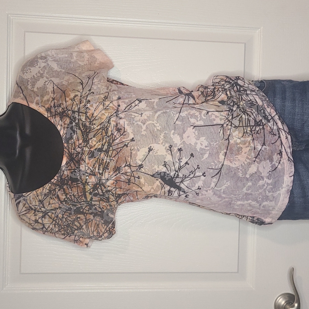 DayTrip Bird in Trees T Shirt size Medium